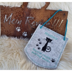 Stickdatei ITH - Wimpel Ösen "Miezwohnung 1"